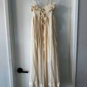 Elegant Cream Midi Dress